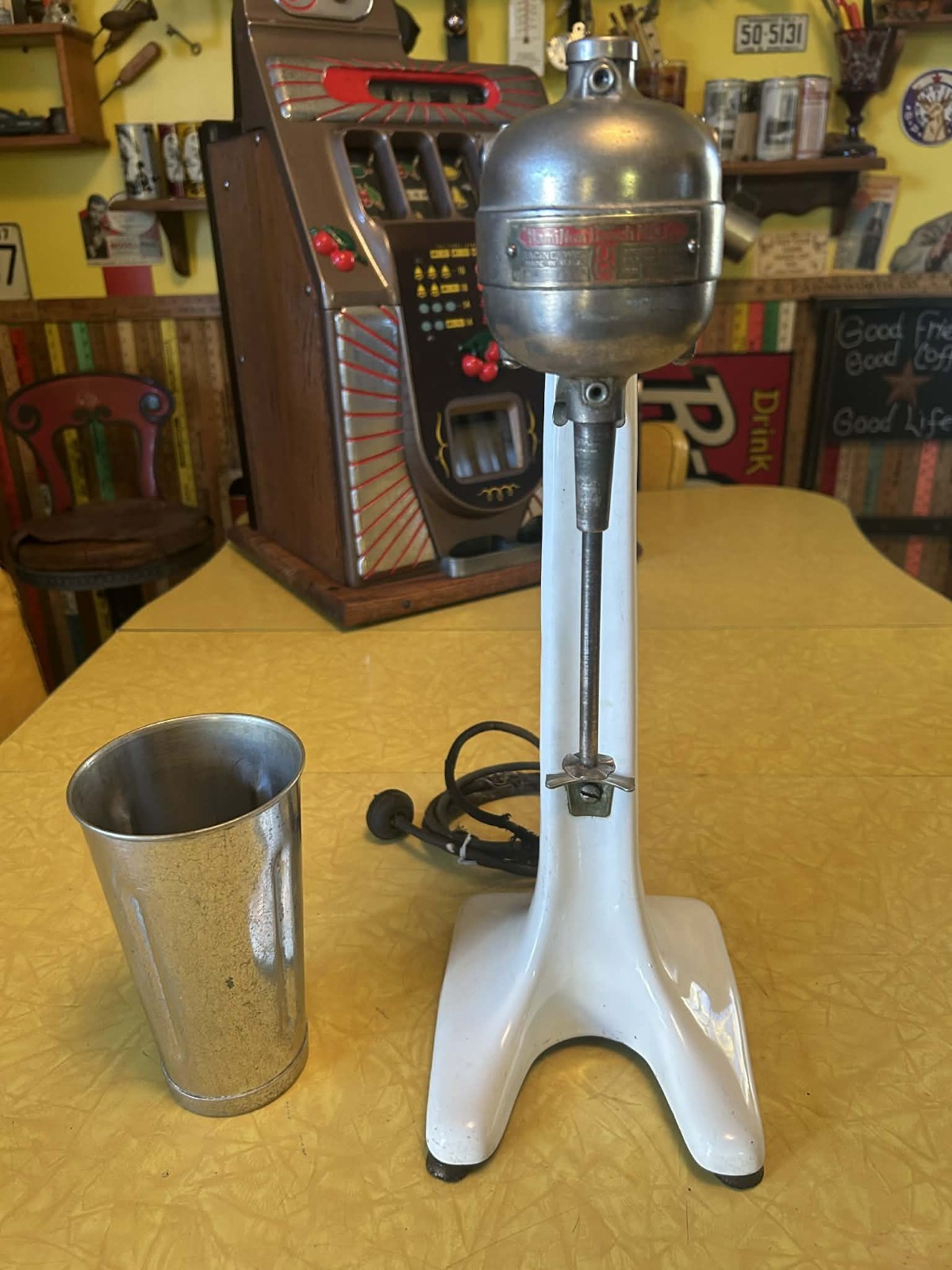 Vintage Hamilton Beach Milkshake Malt Mixer No. 8 With Original Cup