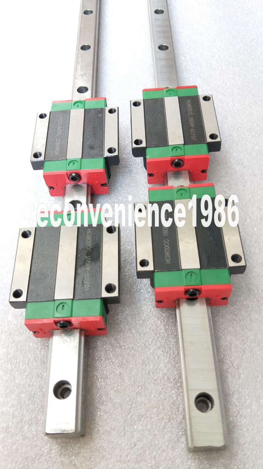 2 set HGR20-600mm Linear Rail & 4 pcs HGW20CC Block Bearing Carriage