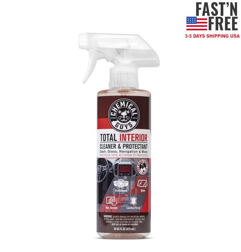 Chemical Guys Total Interior Cleaner & Protectant: Dash, Glass, 16 oz Black