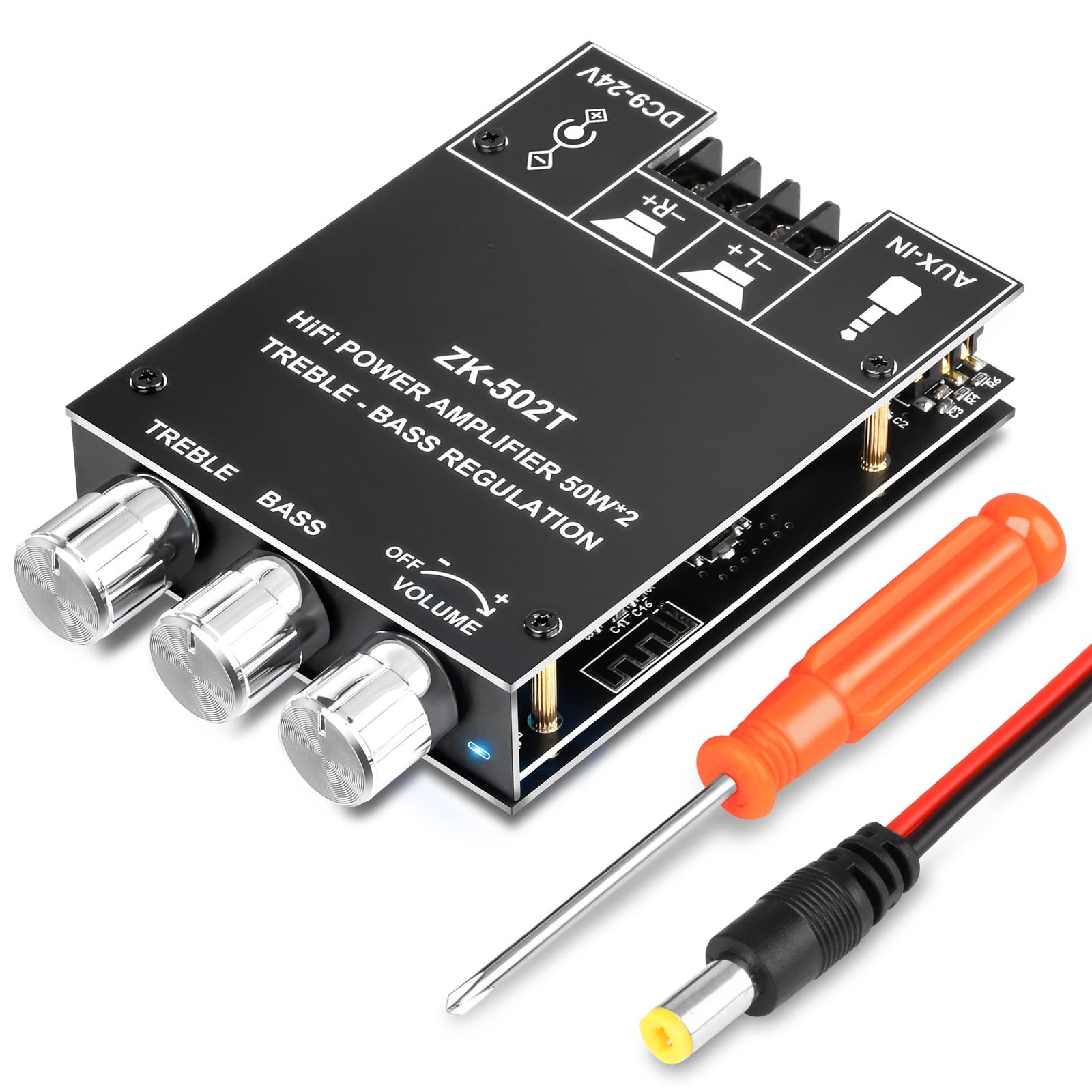 Daakro ZK-502T Bluetooth Amplifier Board,50W+50W 2.0 EBIN0012-001,