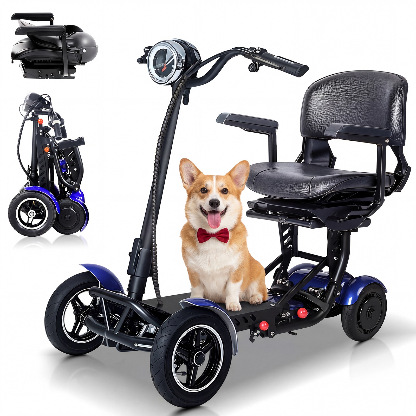 Electric Mobility Scooter for Seniors 4 Wheels Scooter for Adult Outdoor Driving