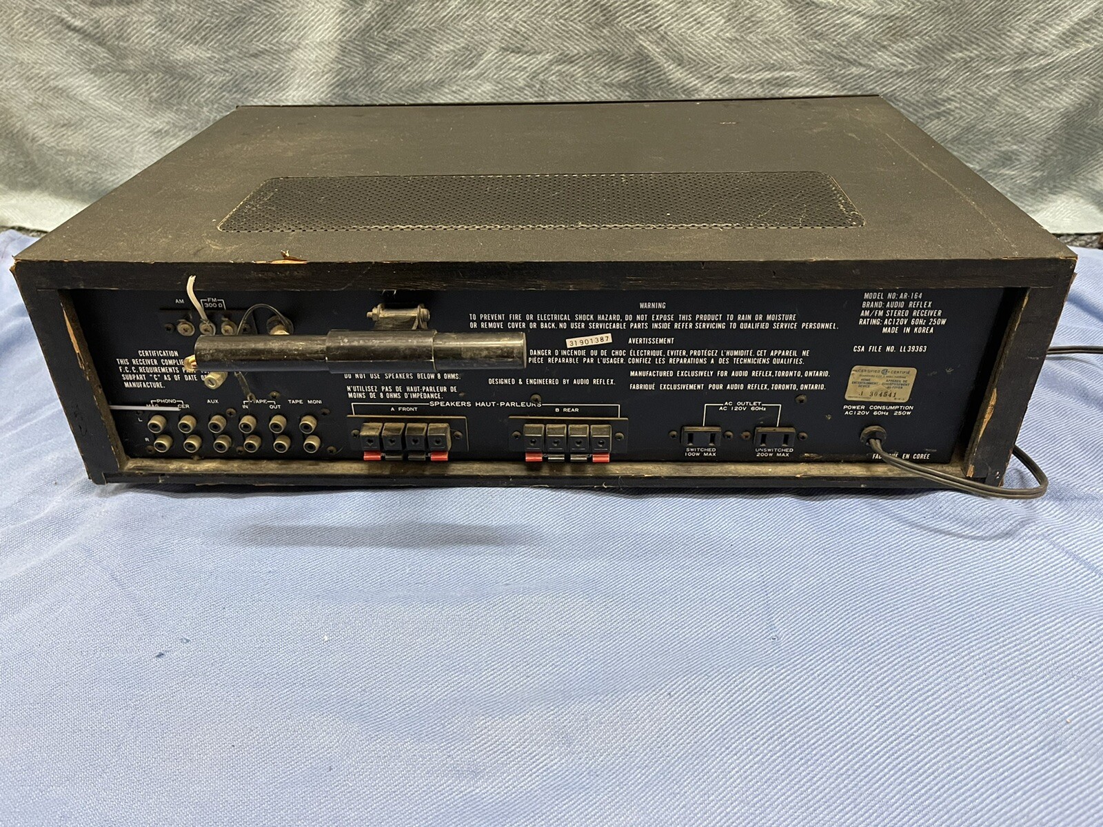 Vintage Amplifier Audio Reflex AR-164 Black Tested