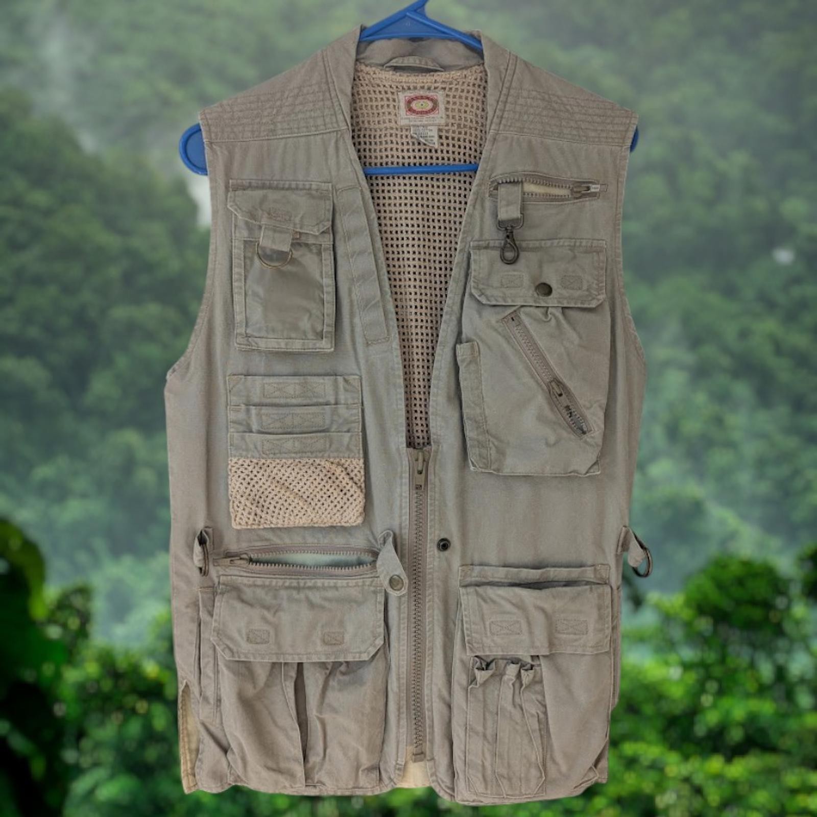 VTG 80s Banana Republic Safari Vest XS Tactical Utility Gorpcore 1986 Ektachrome