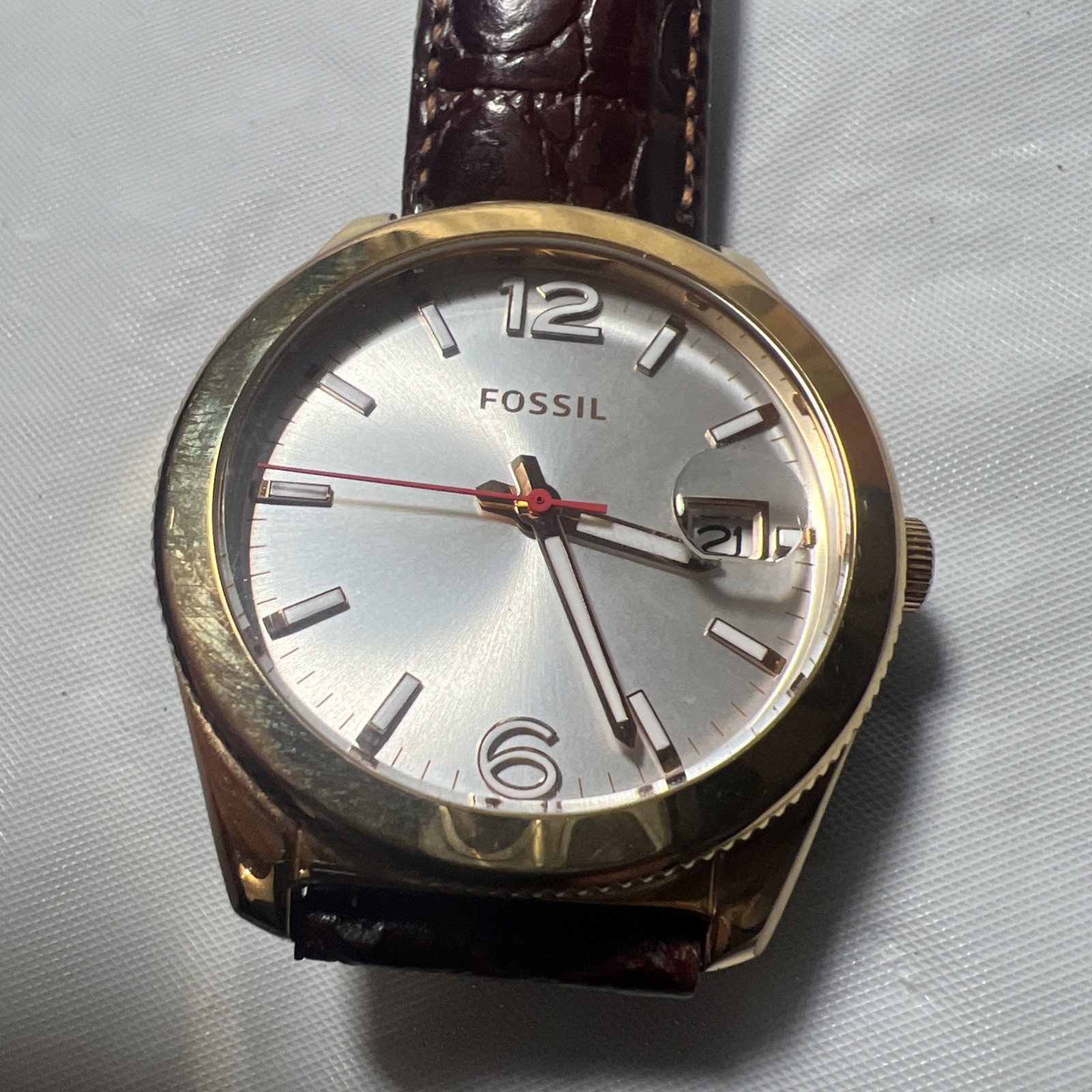 Fossil classic, magnify date,5ATM,ES3770SET,40mm , men’s woman watch,very Clean