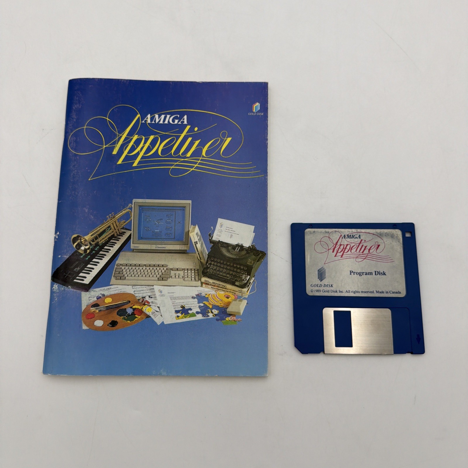 Gold Disk Amiga Appetizer 1989 Program Disk Manual Tested Working Commodore