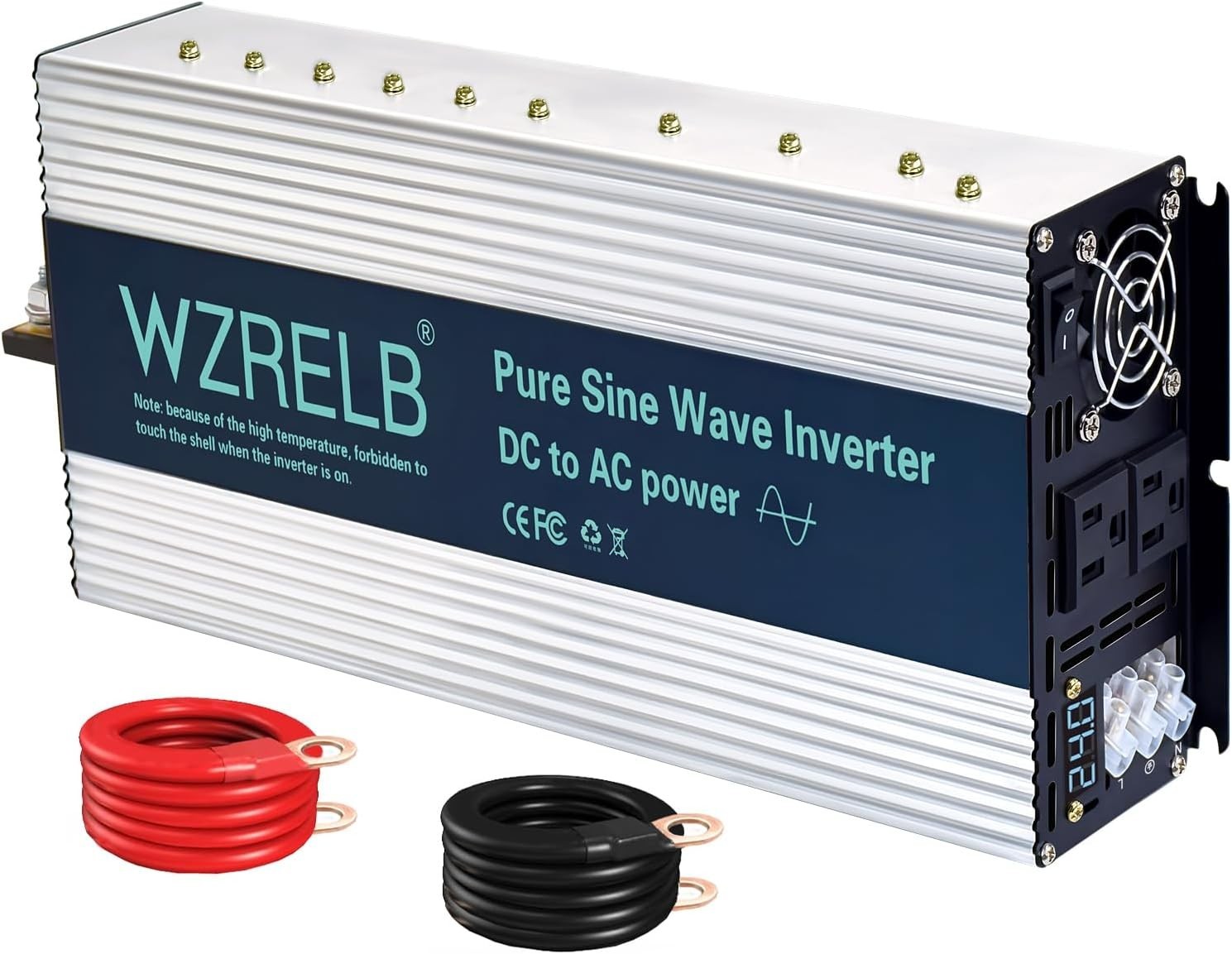 3000W Pure Sine Wave Inverter 24V to 120V Power Car Home Solar Truck Camp Motor
