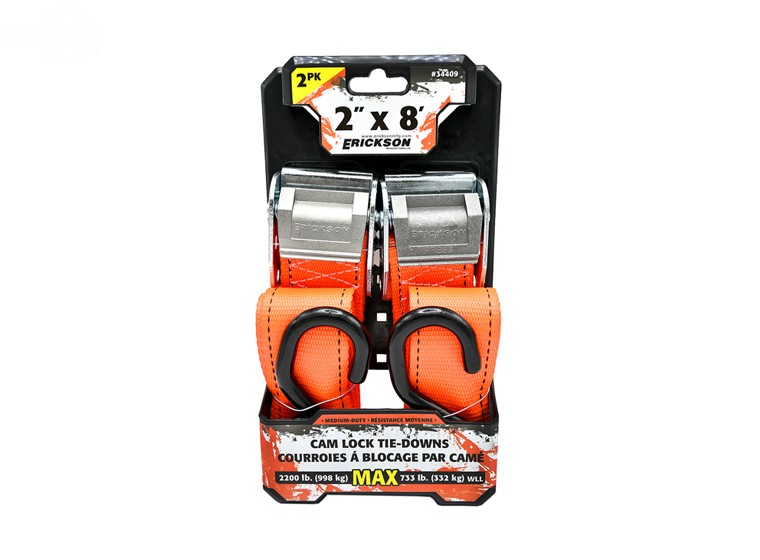 Cam Lock Tie-Down Set 2" X 8' Replaces Erickson: 34409 17406