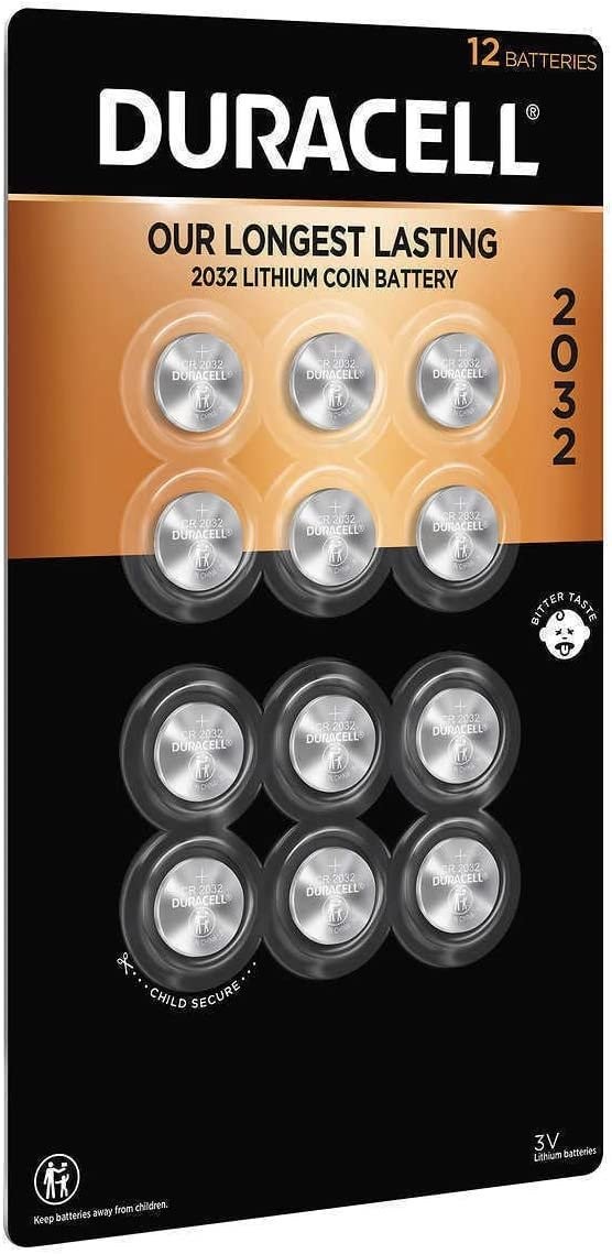 Duracell Lithium 2032 Coin Batteries, 12-Count