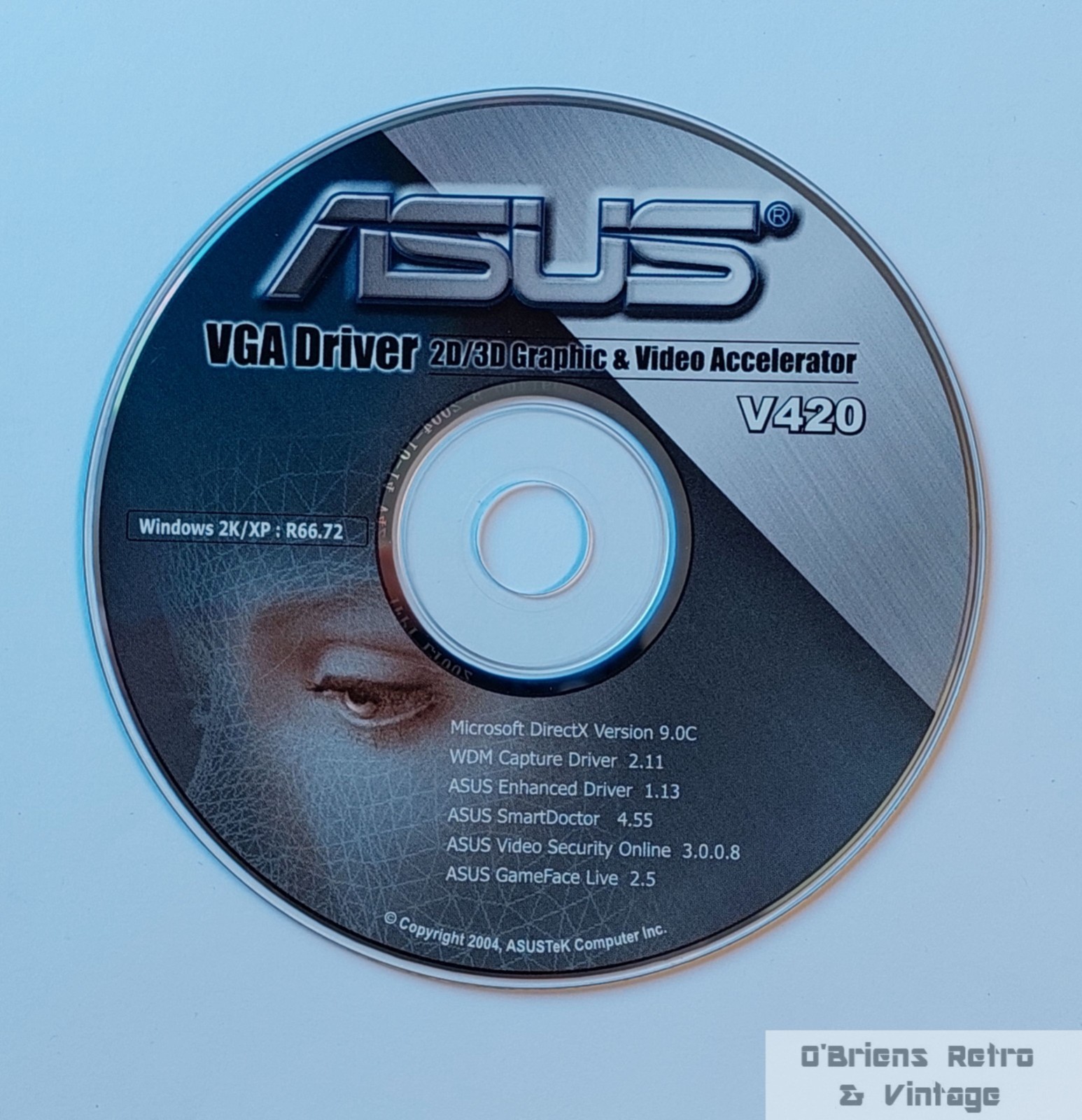 ASUS VGA Driver V420 + Graphic Card Manual V400 CD‑ROM Set (2004)