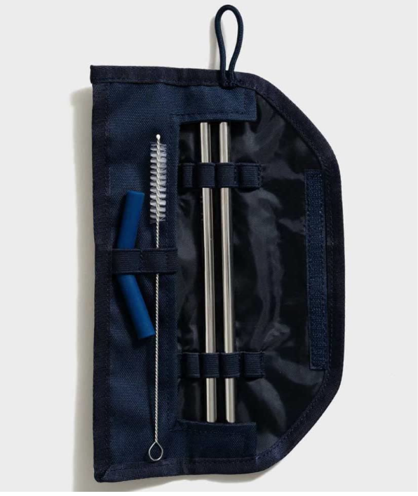 United By Blue The Straw Kit Reusable Straw Set Navy
