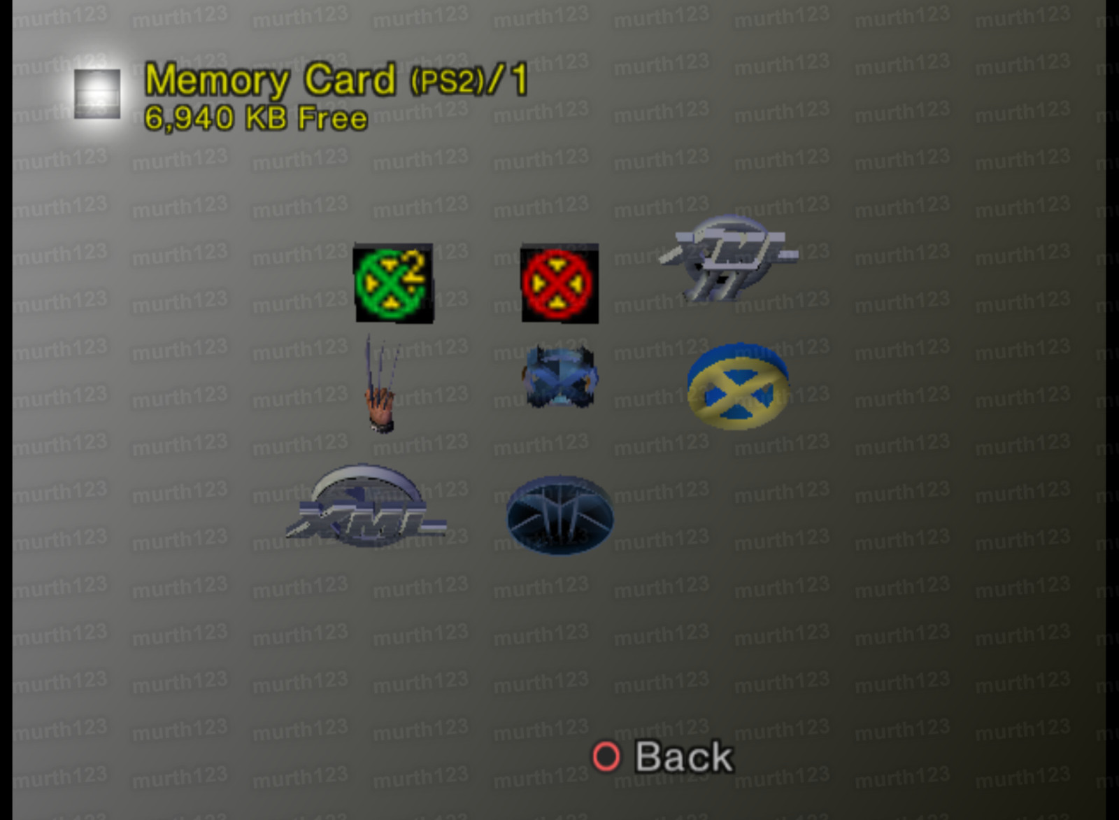 X-Men Origins Wolverine Legends PS1 PS2 Memory Card 100% Completed Unlocked Save