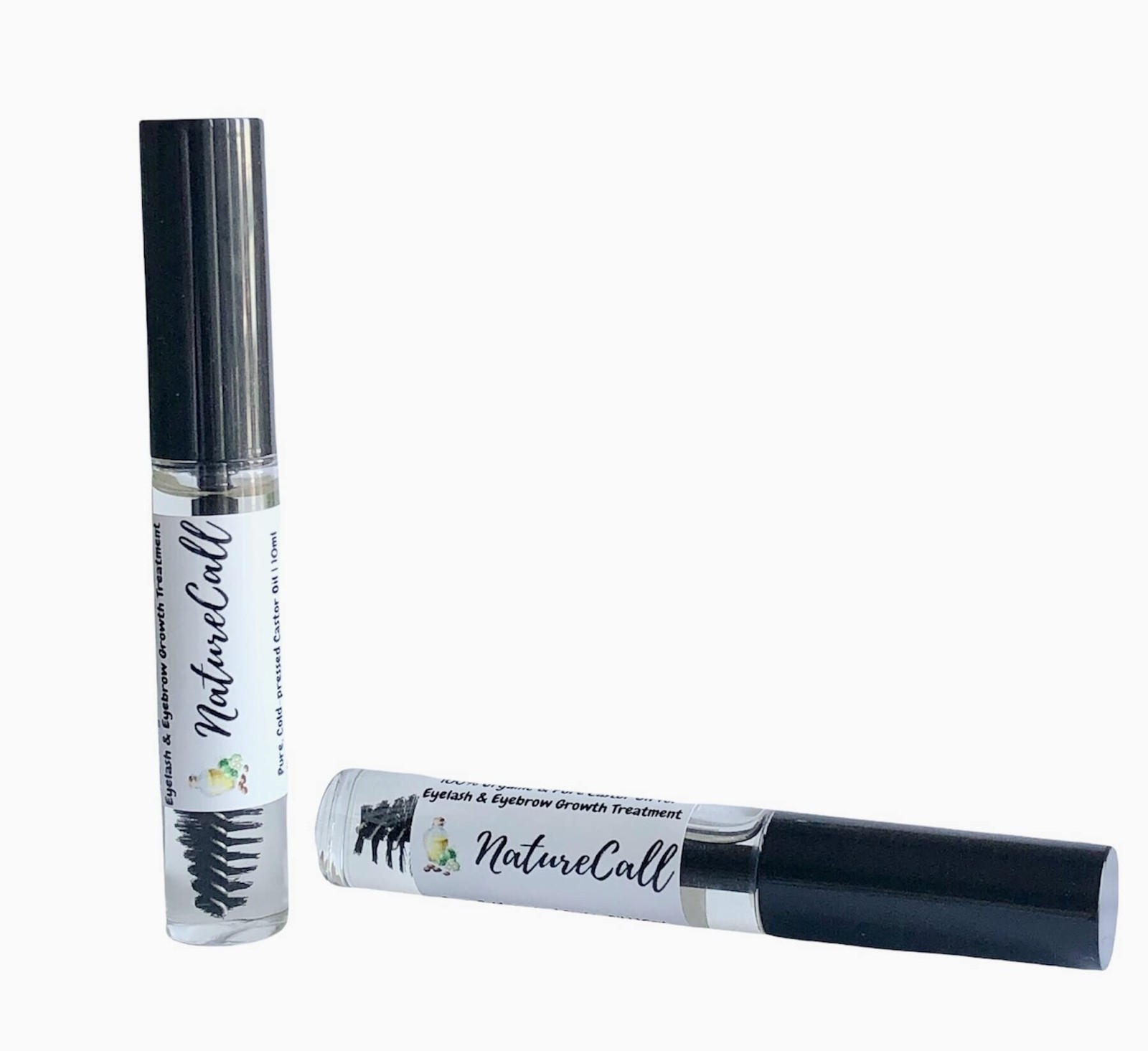 Organic Castor Oil Serum for Eyelash, Eyebrow Growth, Mascara Tube, and Hair ...