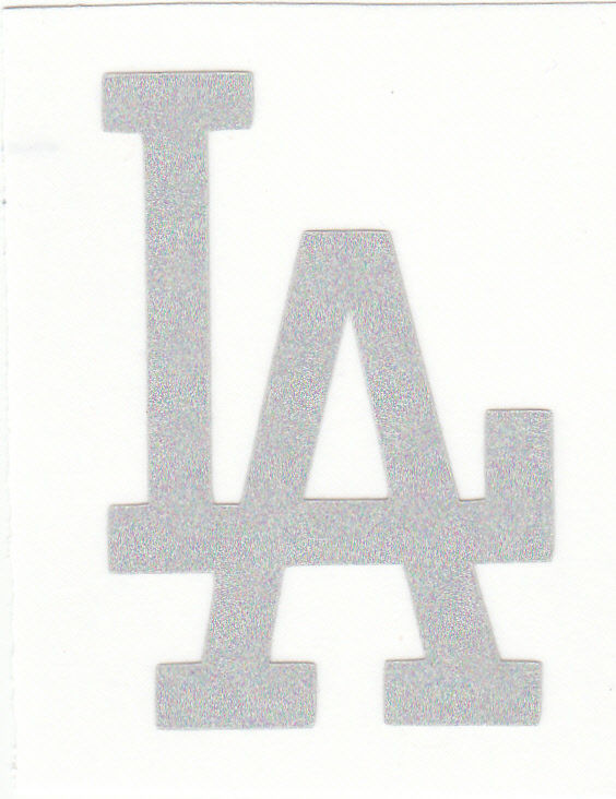 REFLECTIVE Los Angeles Dodgers LA 2 inch fire helmet decal sticker yeti window