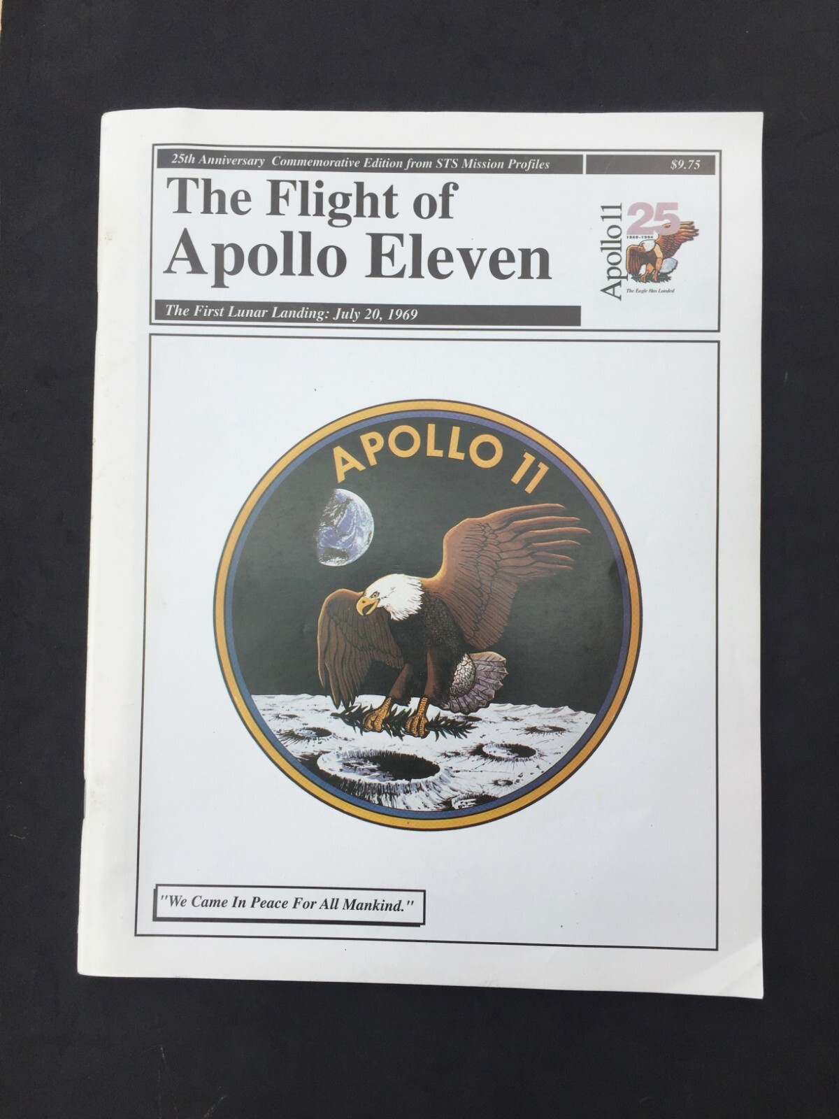 The Flight of Apollo 11 Eleven 25th Anniversary Commemorative Edition 1994 Book
