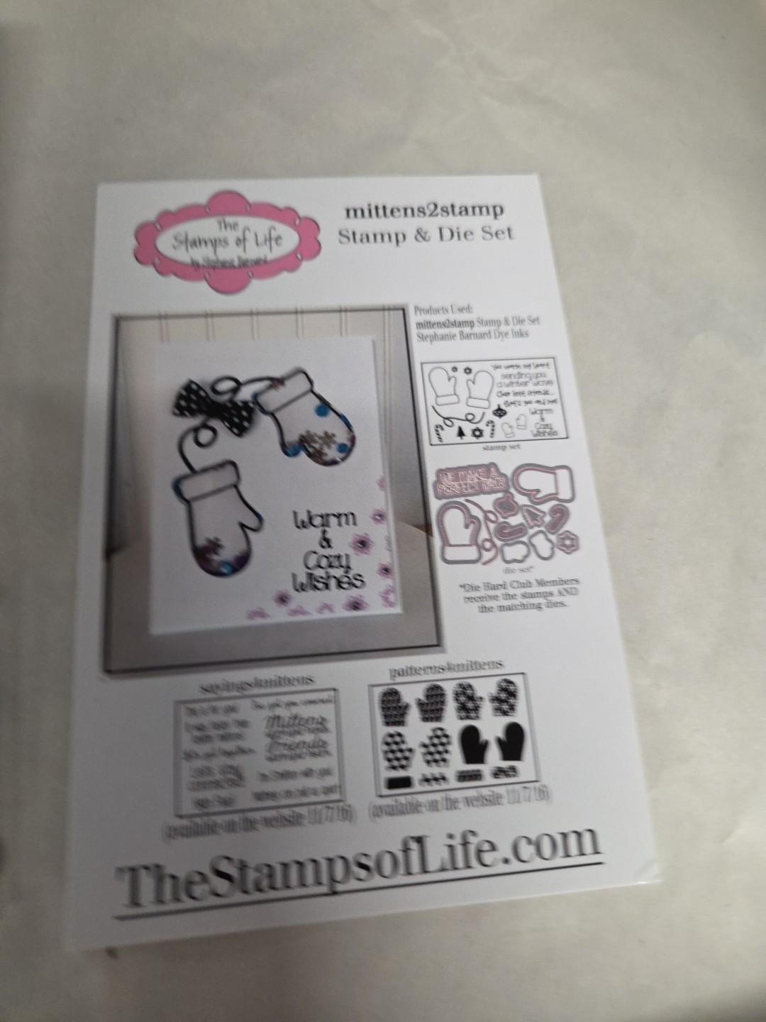 Stamps Of Life Stamp  And Die Set Mitten2stamp