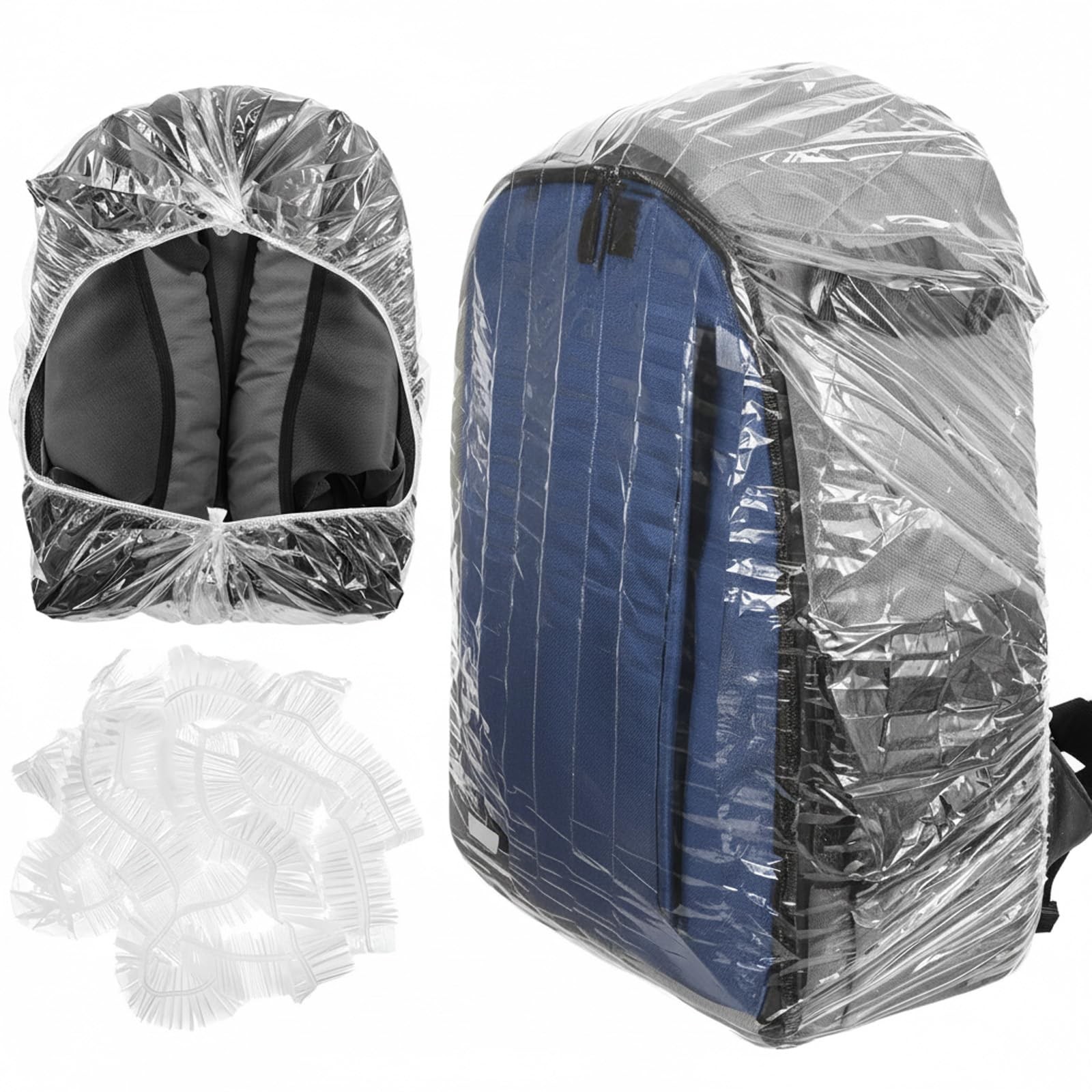 10 Pack Backpack Rain Cover, Disposable Waterproof Lightweight Backpack Cover...