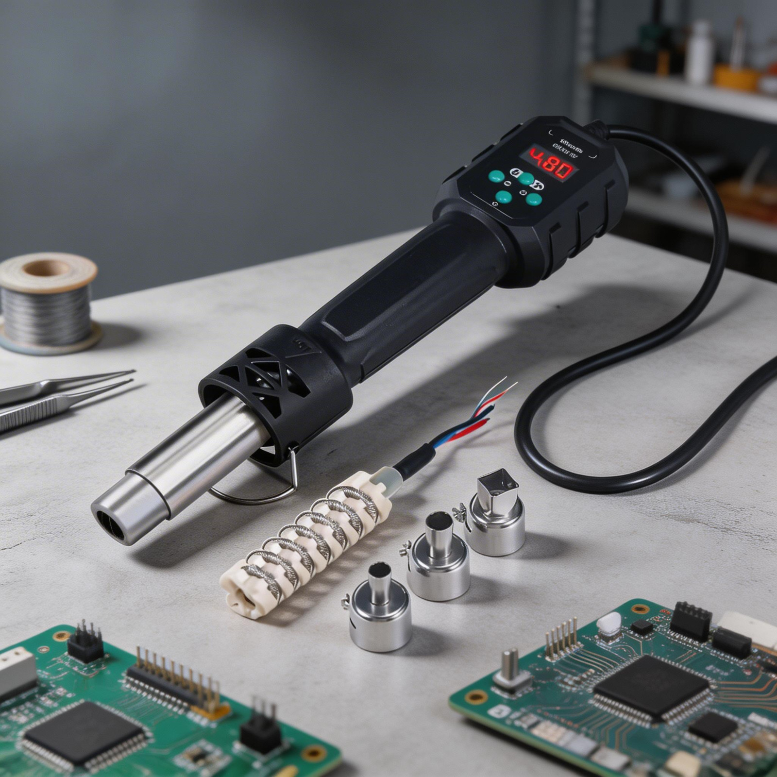 Digital 8858-IV 700W Heat Gun Hot Air Gun Kit  Desoldering Rework Station