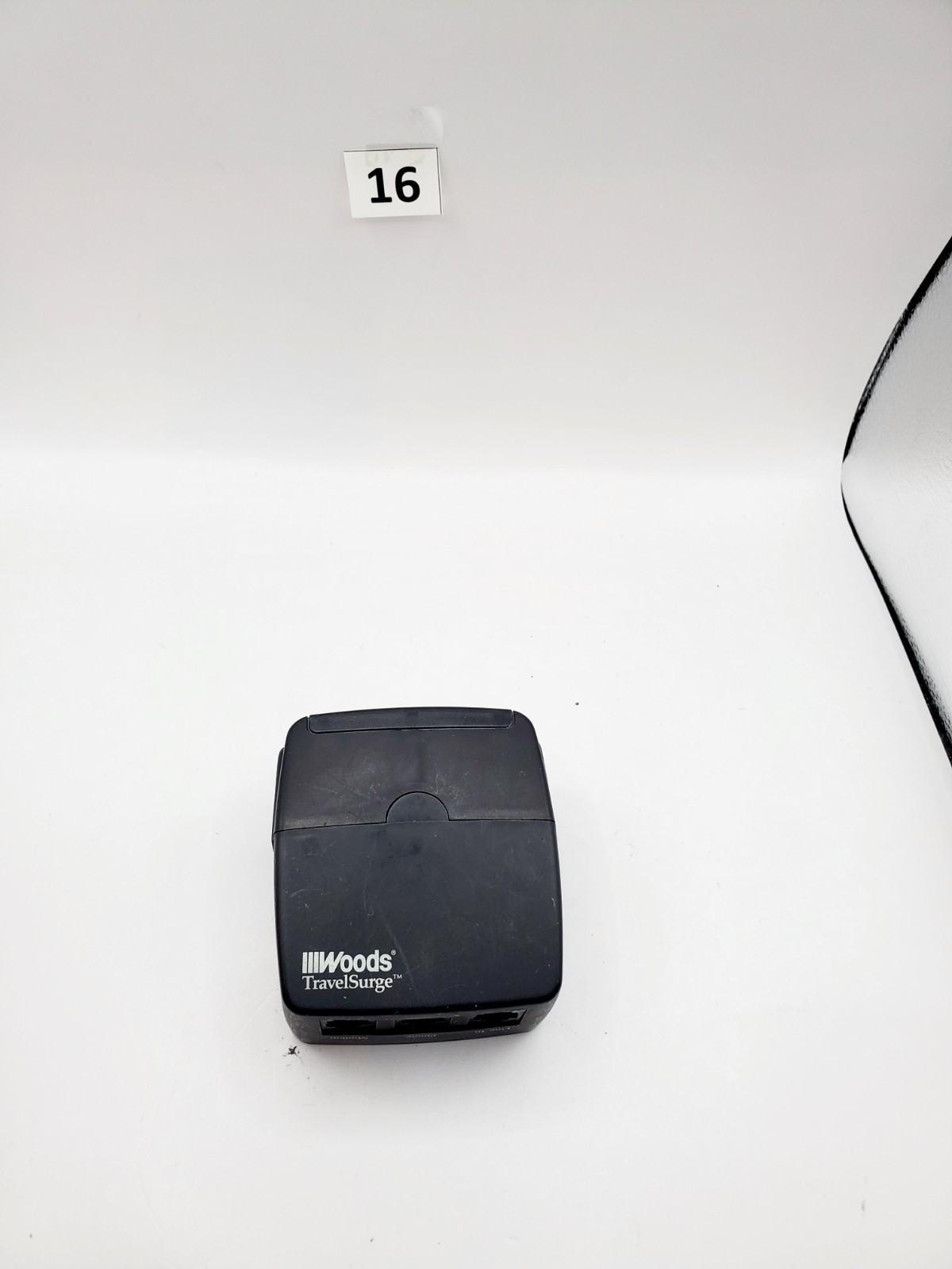 The Original Woods TravelSurge Dual Outlet Modem Fax Phone Computer