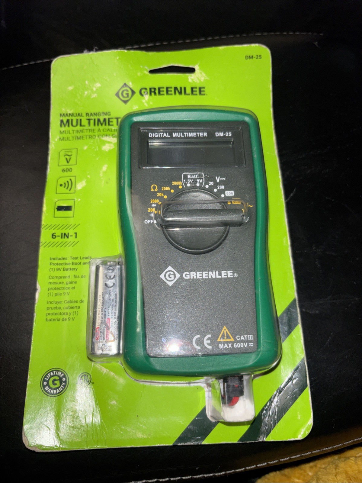 DM-25 CATIII 600V Manual Ranging Digital Multimeter