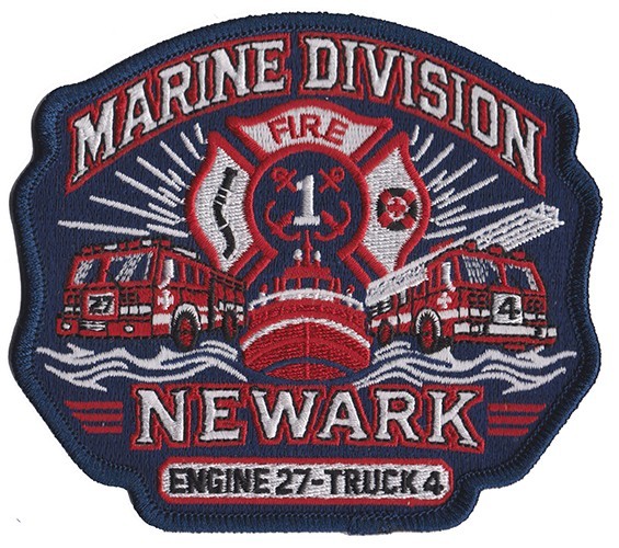 Newark Marine Division Engine 27  Truck 4 Fire Patch .