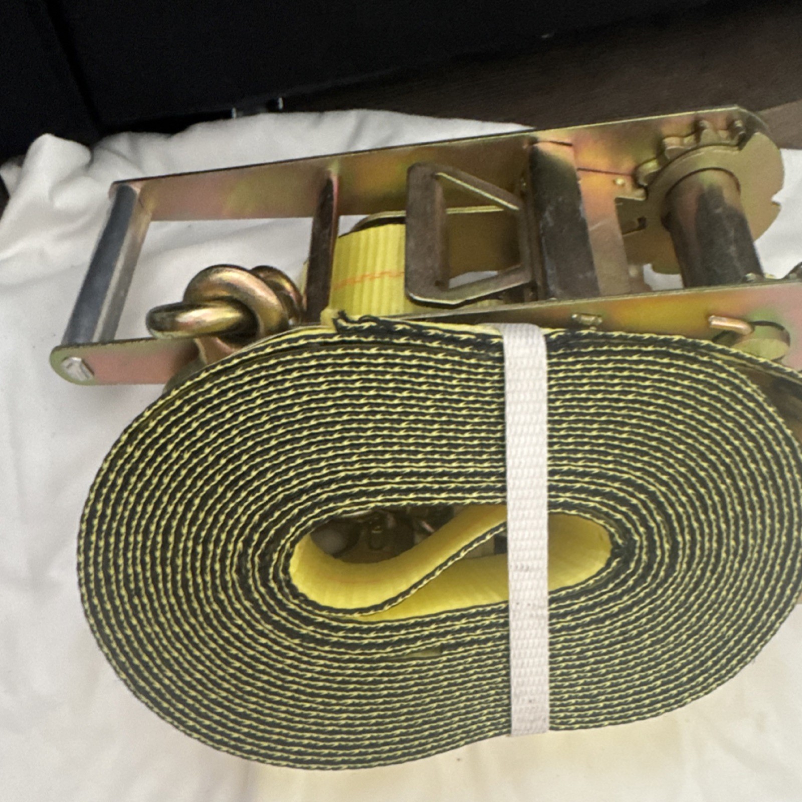 Yellow Working Load Limit (WLL) Tie Down Strap 5400 LBS