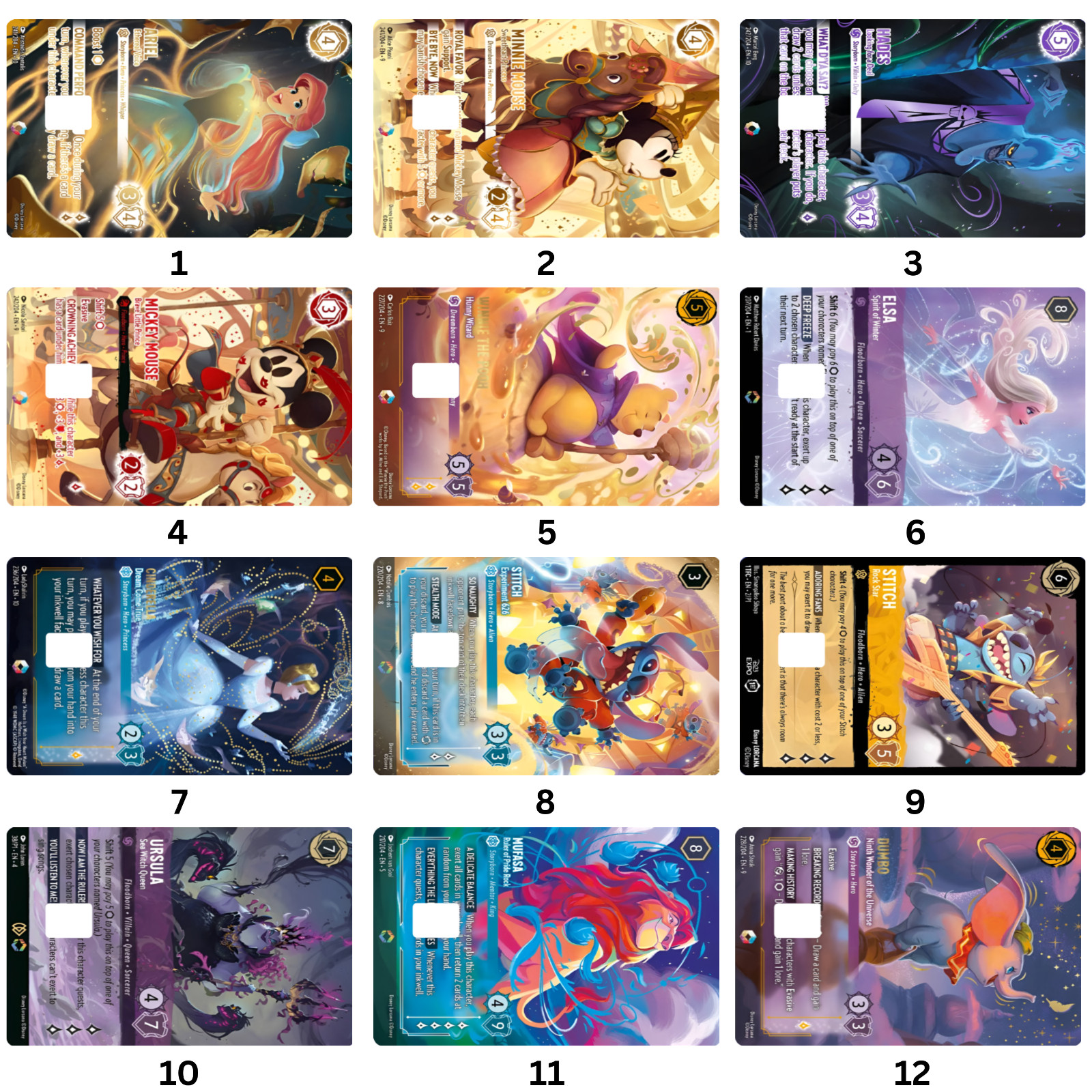 Custom Glossy Lorcana Card Stickers/Credit-Debit Card/High Quality Print