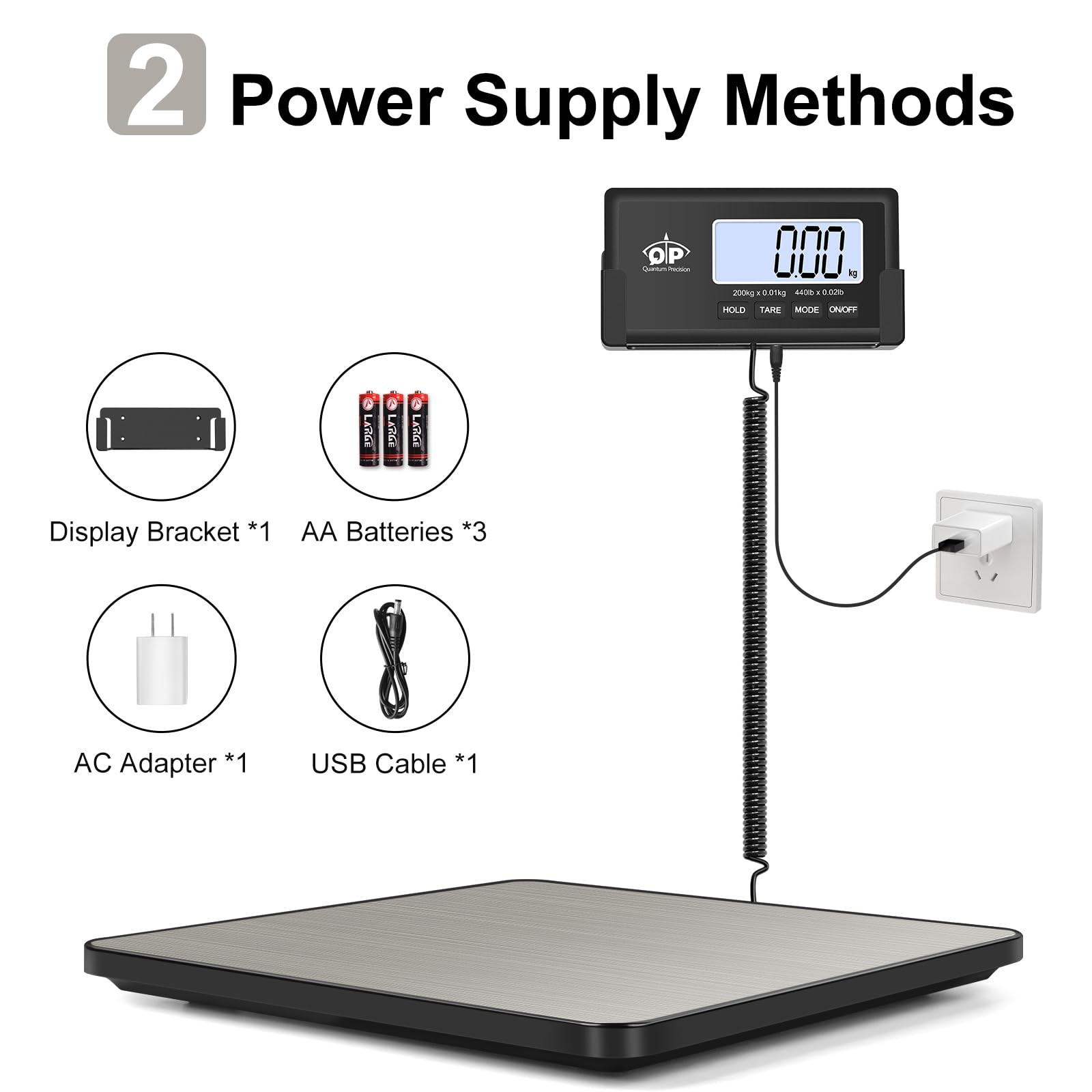 Shipping Scale for Packages, 440lb/0.35oz High Accuracy Digital Postal Scale,...