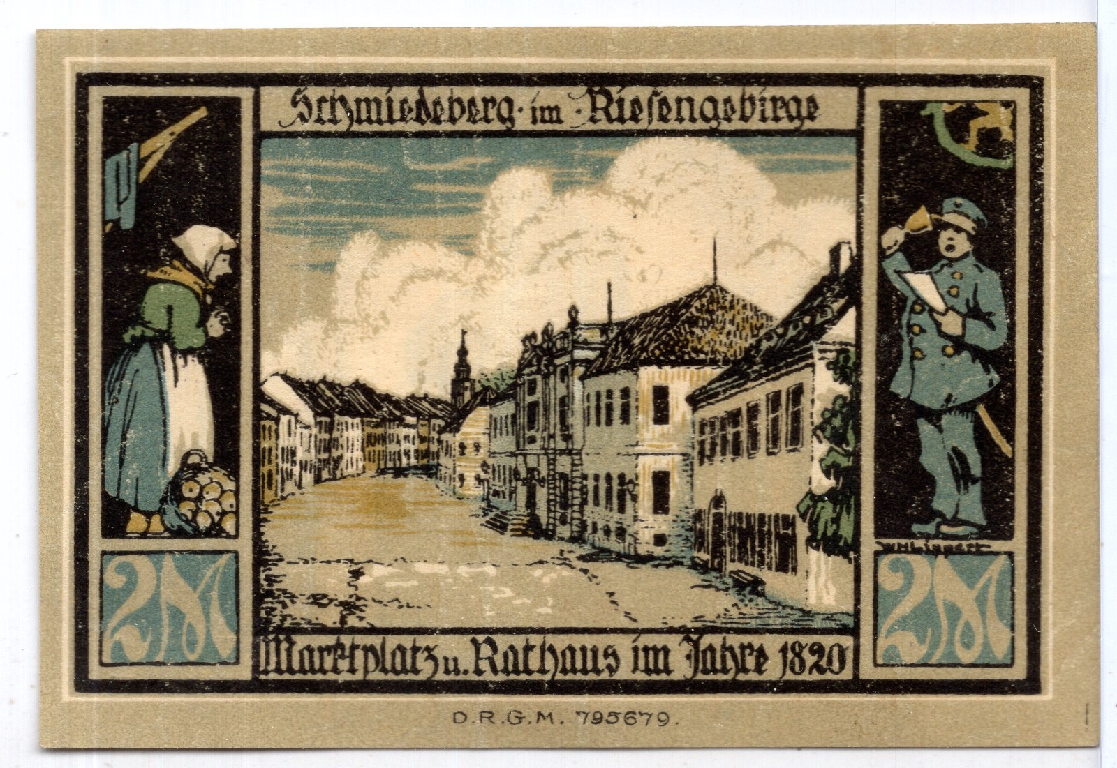 1922 Germany Schmiedeberg Notgeld 2 Mark Note (NG612)