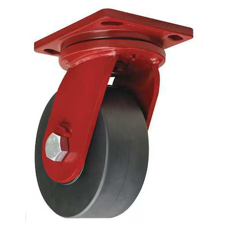 Hamilton S-Epsd-63Fst-4Sl-Zb Plate Caster, Swivel, Forged Steel, 6 In, 10, 000