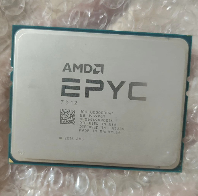 Used AMD EPYC 7D12 32-Core 64-Thread Server CPU Socket SP3 85W 128MB L3