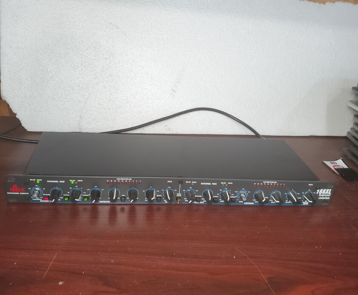 DBX 166XL Dual Channel Compressor Limiter Gate Processor Unit #69