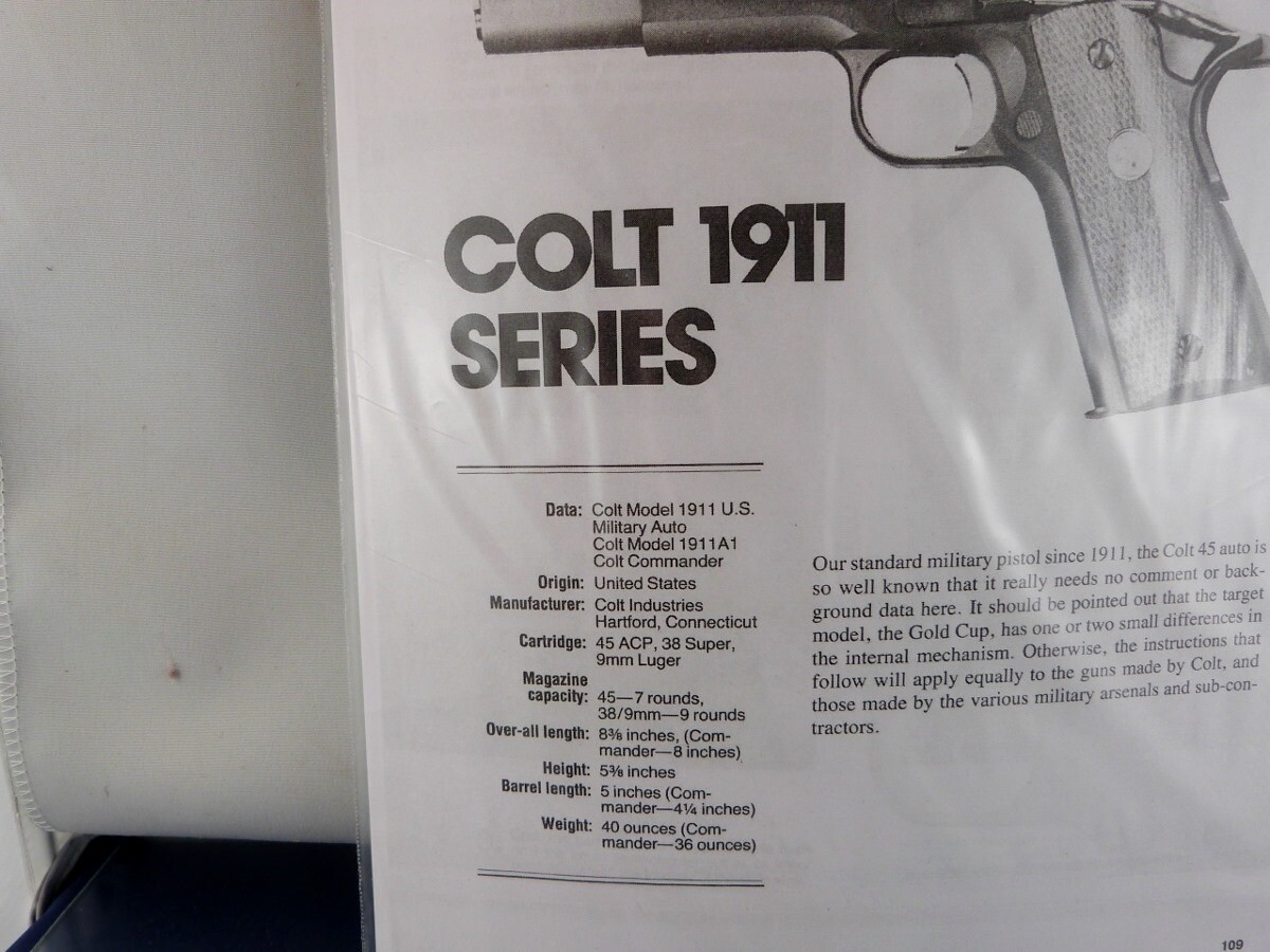 COLT 1911 SERIES HAND GUN BREAK DOWN INSTRUCTION KIT