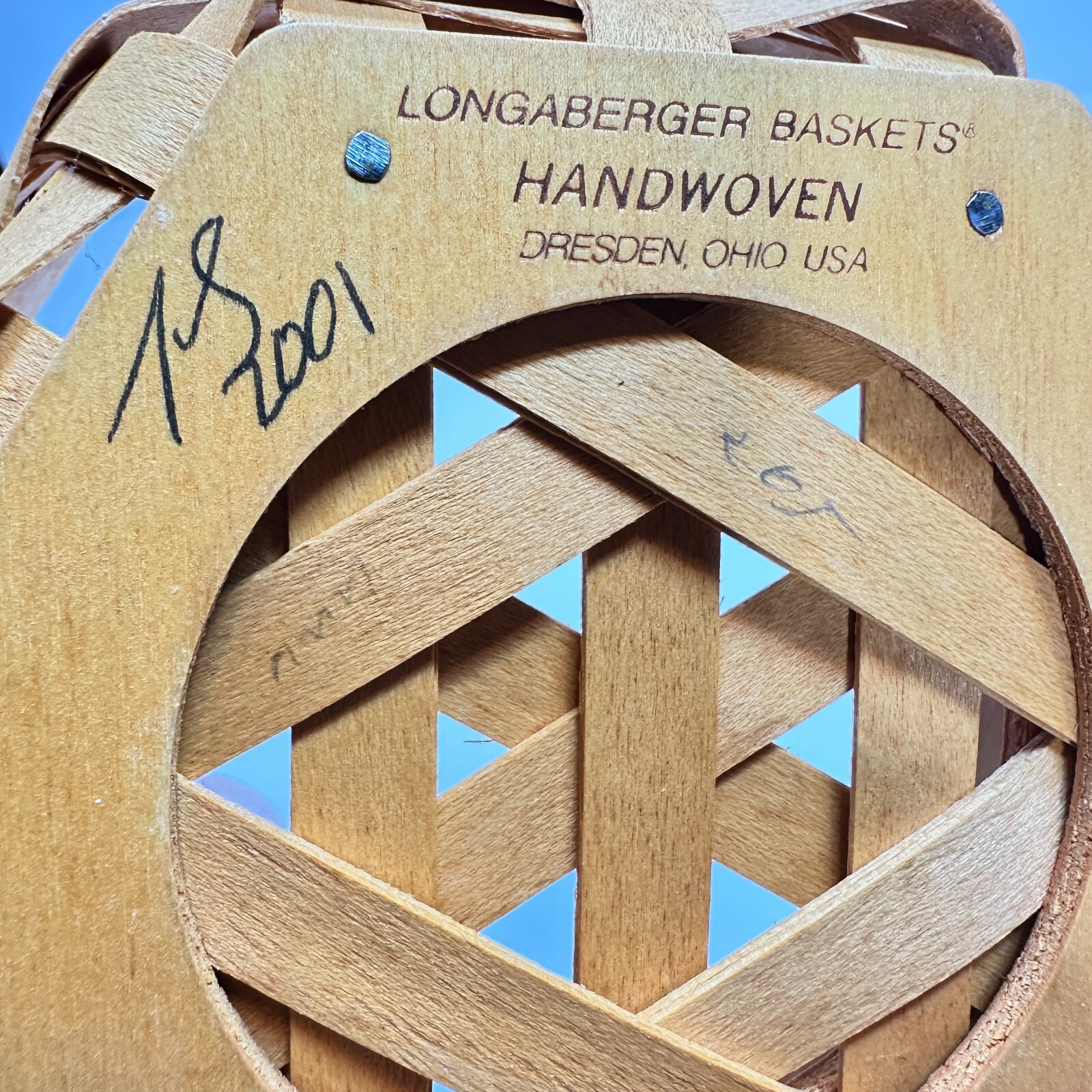 Longaberger 2001 7" Generations Basket with Protector
