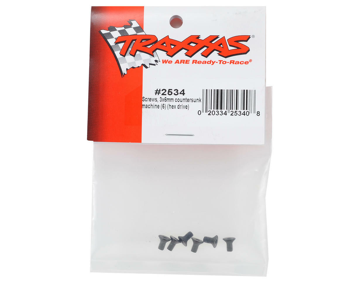 Traxxas 3x6mm Flat Head Machine Screw (6) [TRA2534]