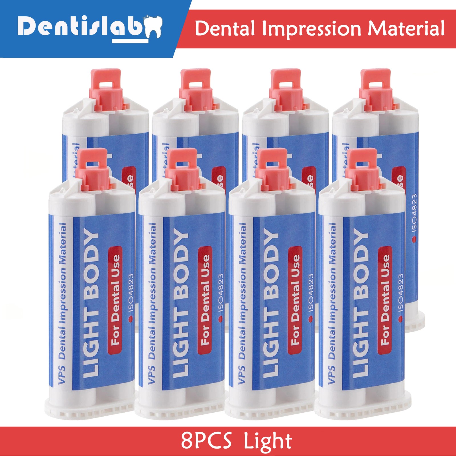 8Pcs 50ml Dental Impression Material Dental Putty VPS PVS Light Body Fast New