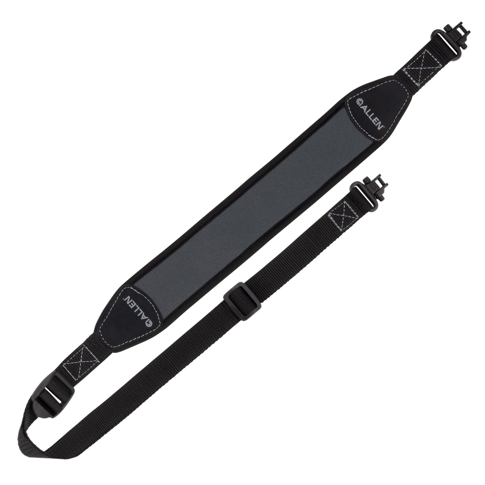 Allen Company Cascade Light Sling Gray Black Neoprene w Swivels