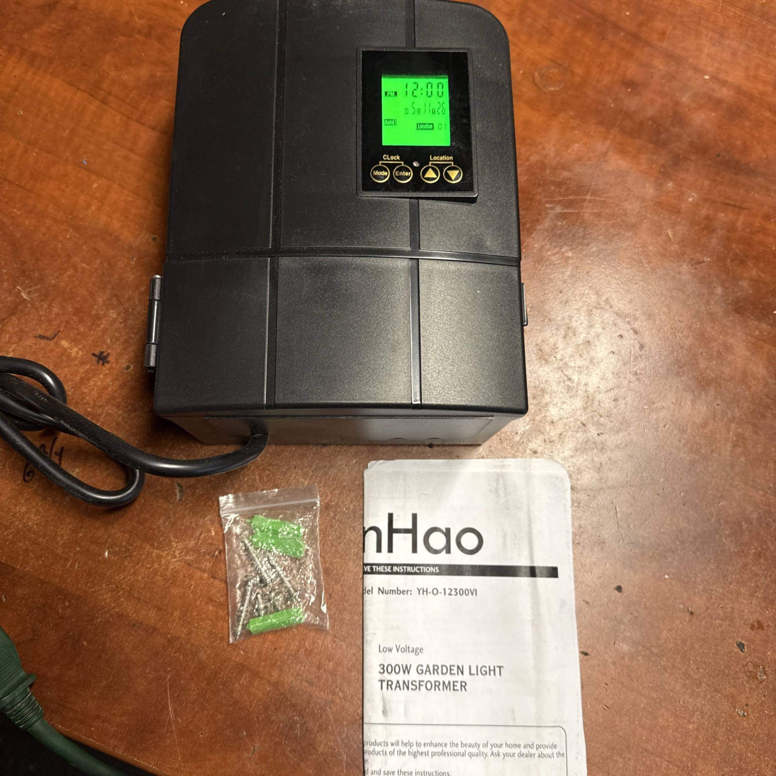 Open Box WoHenHao YH-0-12300 12V 300W Low Voltage Landscape Lighting Transformer