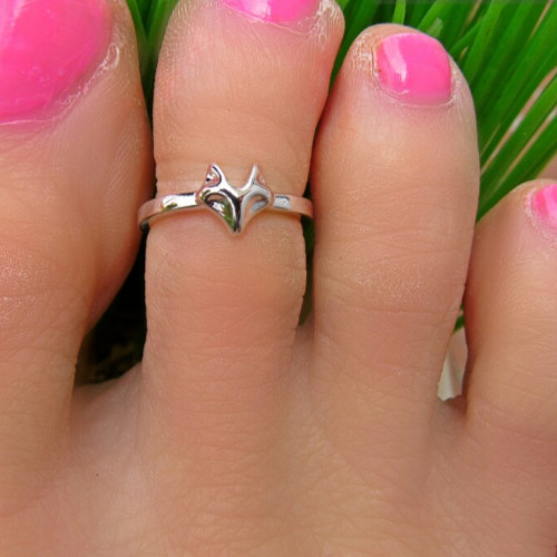 Daily Use For Women's Solid Metal Adjustable Attractive Toe Ring 925 Silver