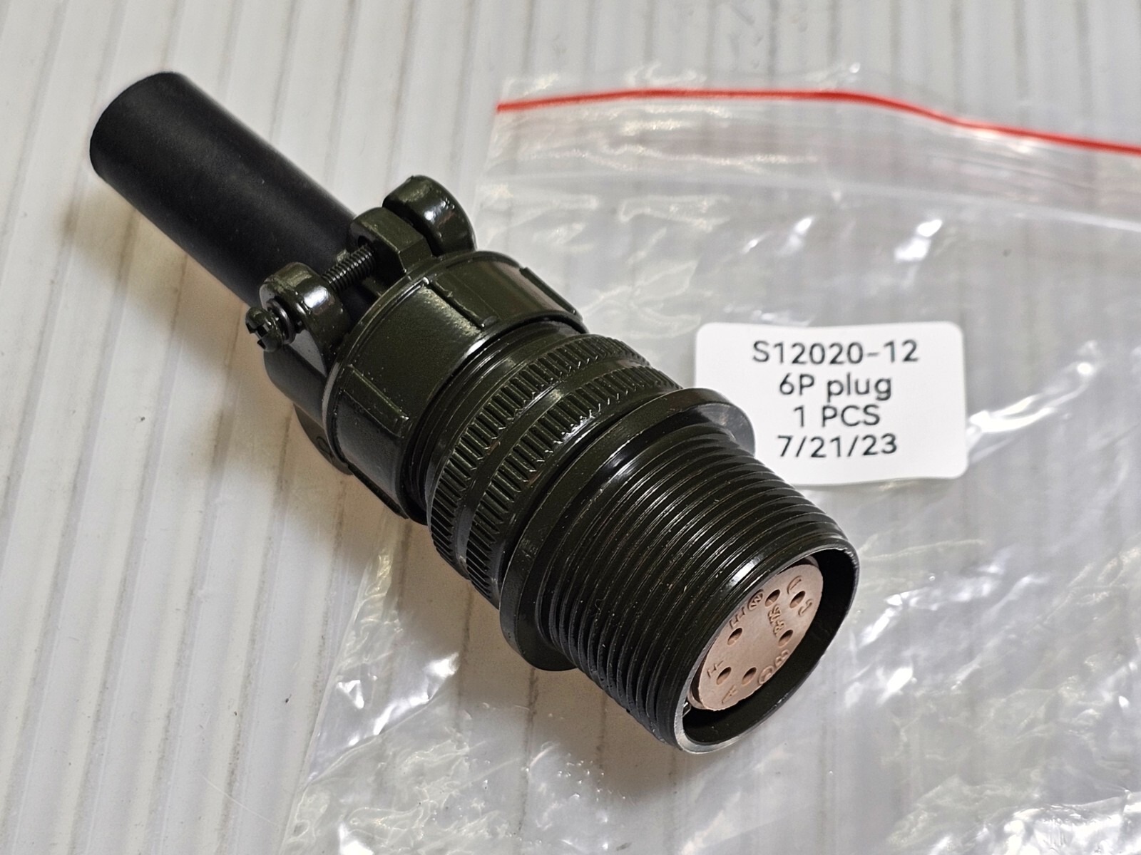 S12020-12 - 6 Pin FEMALE Plug + Shell Strain Relief Replaces Lincoln Connector