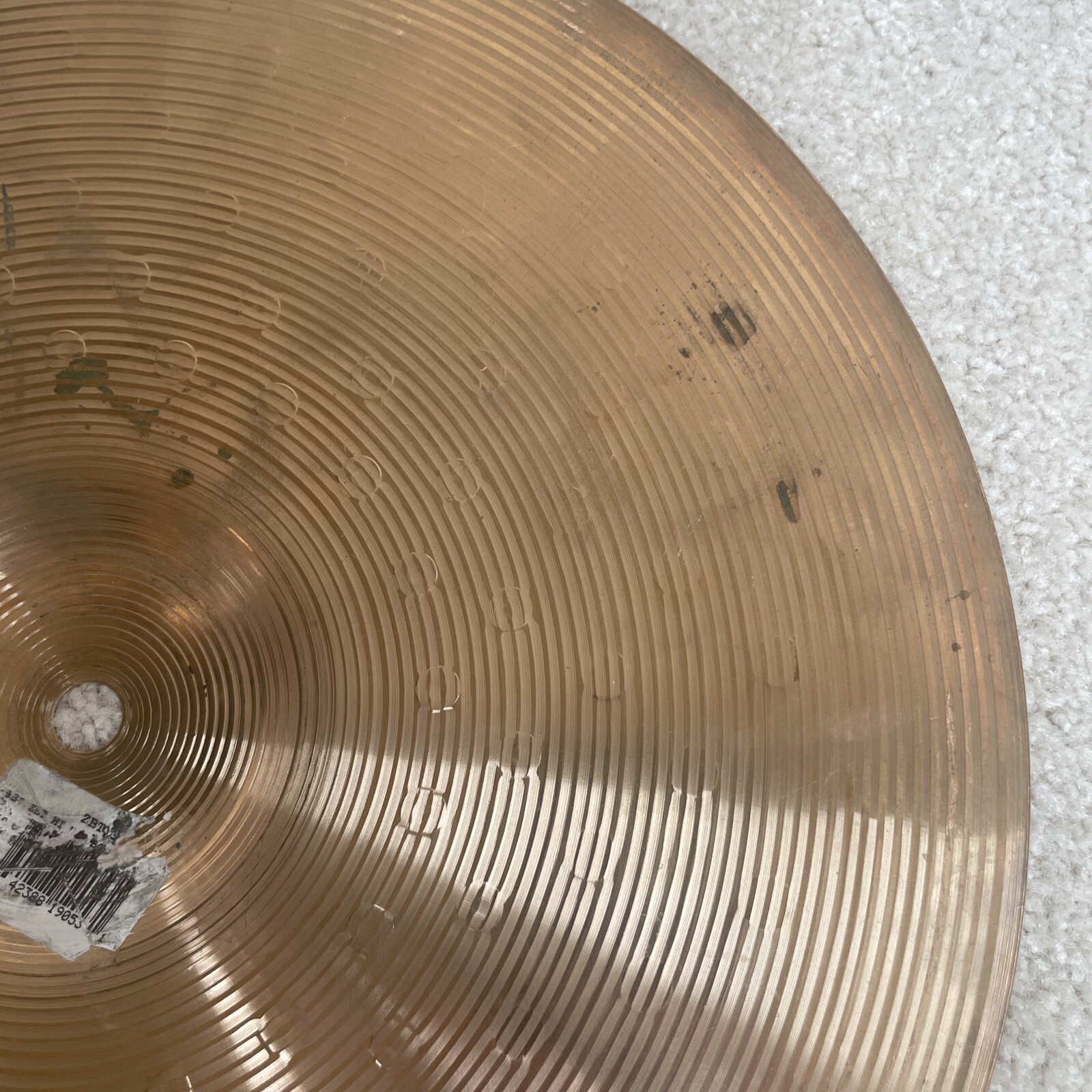 Zildjian 13” ZBT HiHat Cymbal bottom