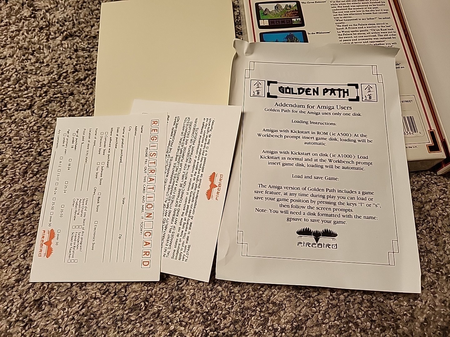 Golden Path Commodore Amiga Game BOX ONLY -MISSING DISK