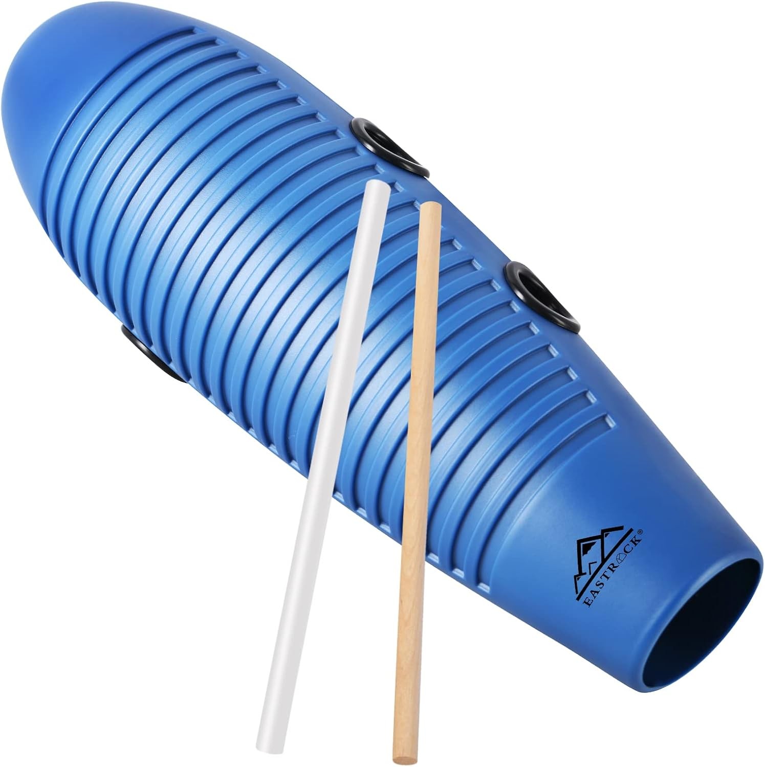 EASTROCK Guiro Instrument 3.9"x13" Fish Shaped Latin Large, Darkblue