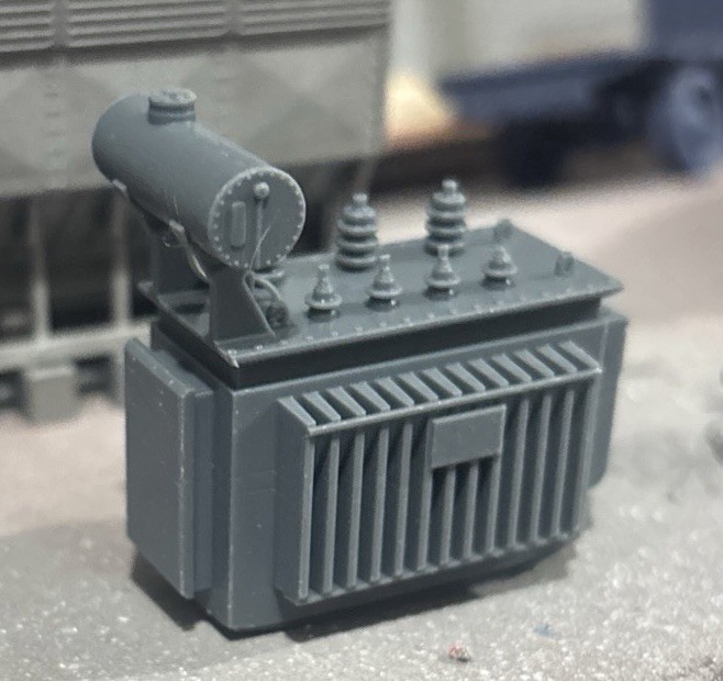 N scale Medium Transformer W/Oil Tank By Focus Creative Studio ￼