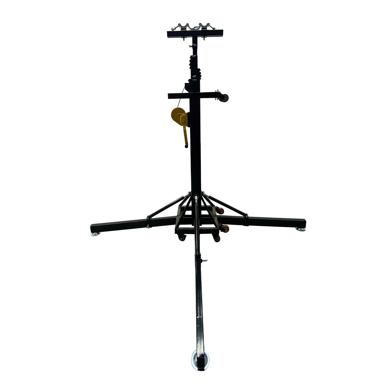 Heavy Duty Crank Stand with Outriggers Folding Stage Rack 550lb Light Sound Rack
