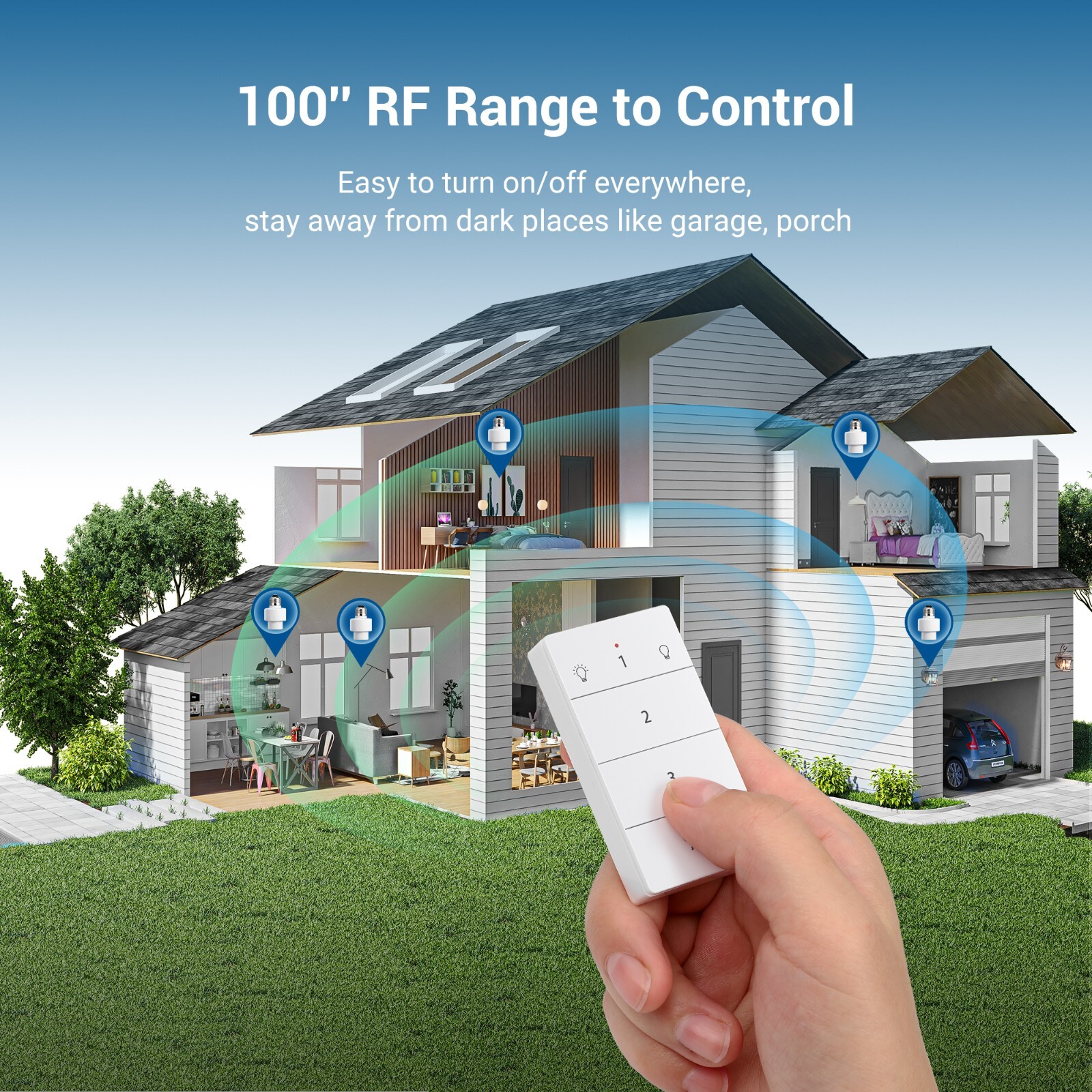 DEWENWILS Remote Control Light Socket, Wireless Light Switch 100FT Range