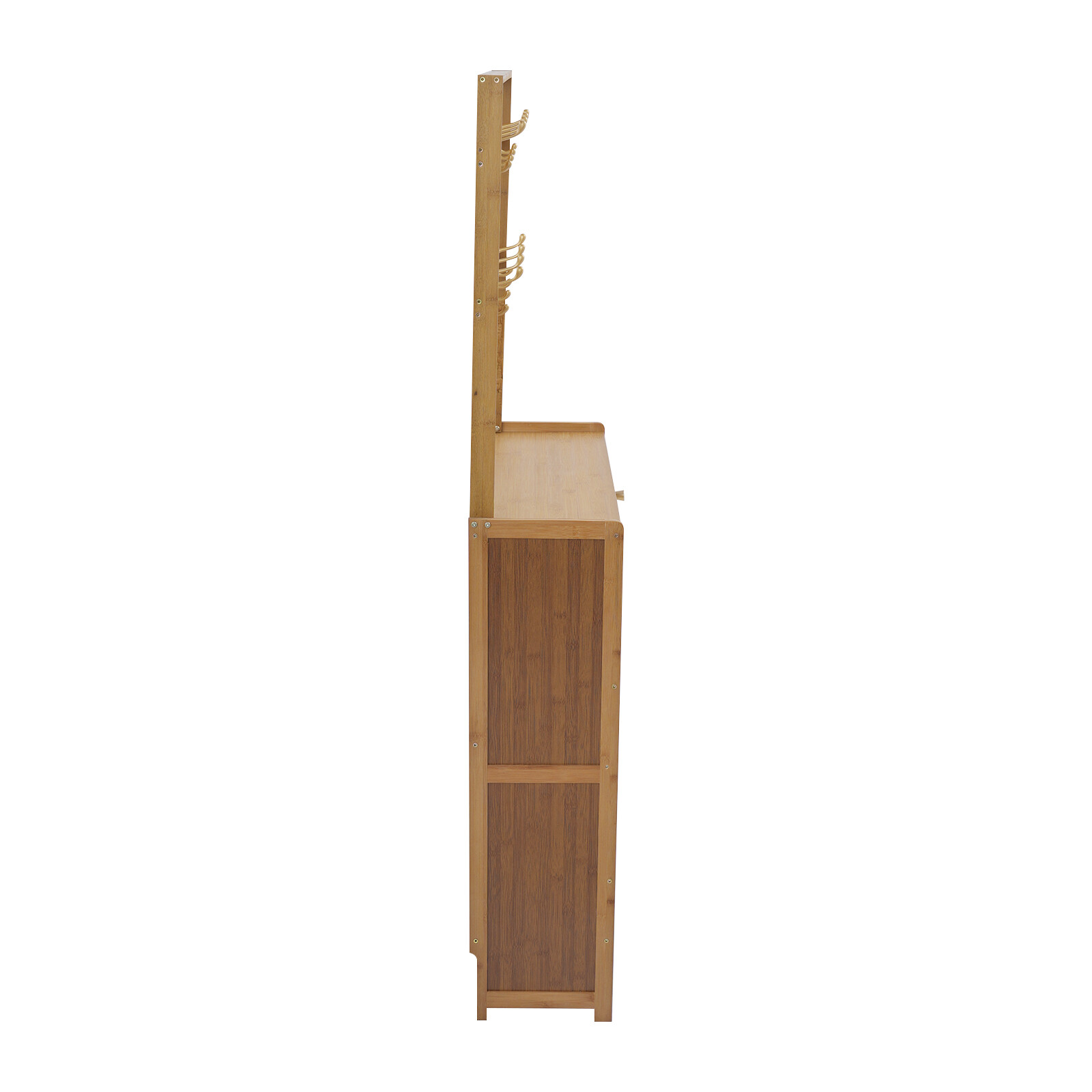 2 Tiers Modern Shoe Cabinet For Entryway Living Room Flip Door Shoe Cabinet