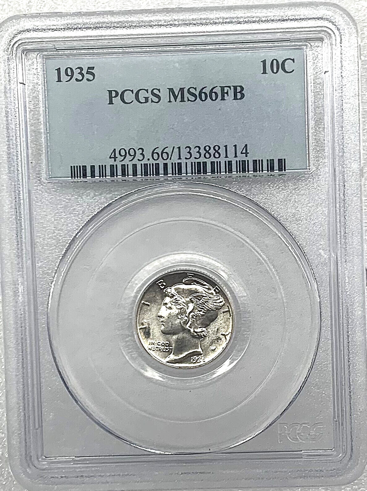 1935 Mercury Dime PCGS MS66FB