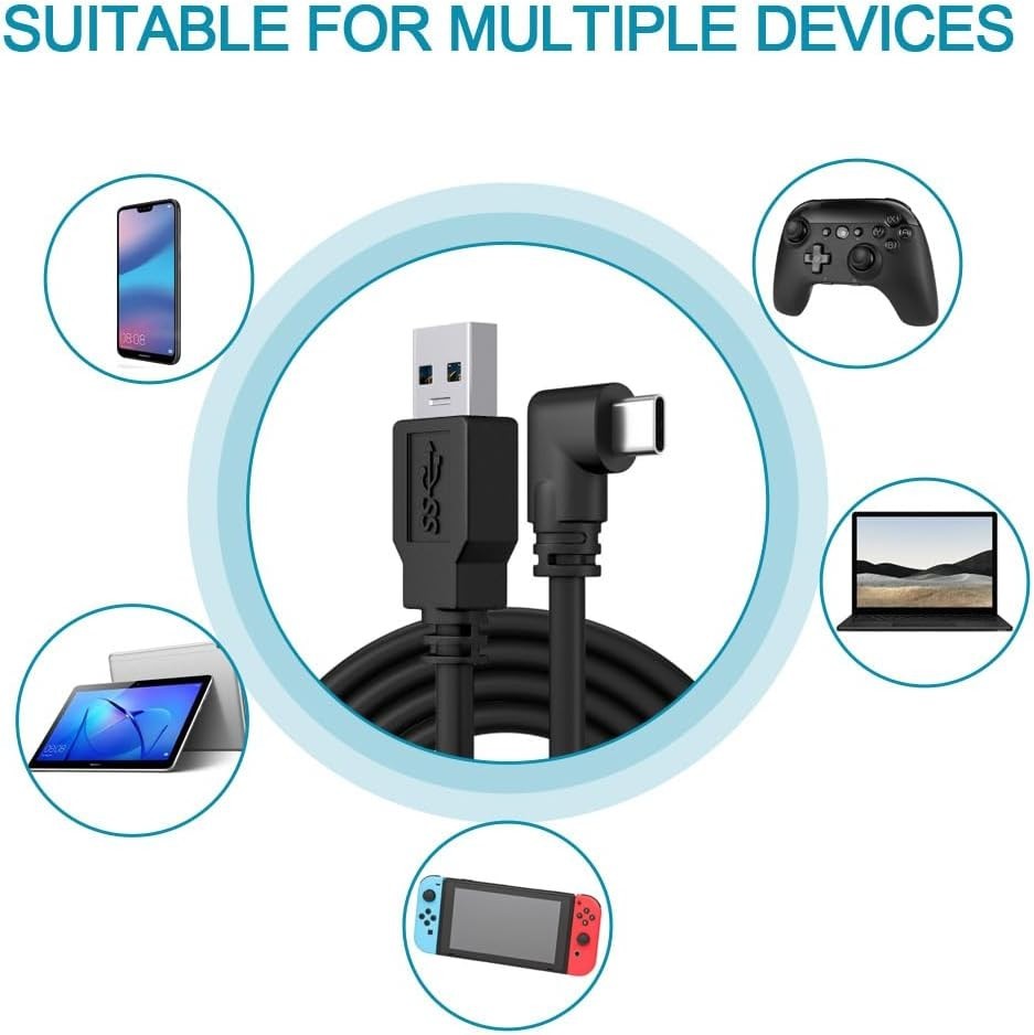 10FT Link Cable for Oculus Quest 3/Quest 2, High Speed Data Transfer Charging...