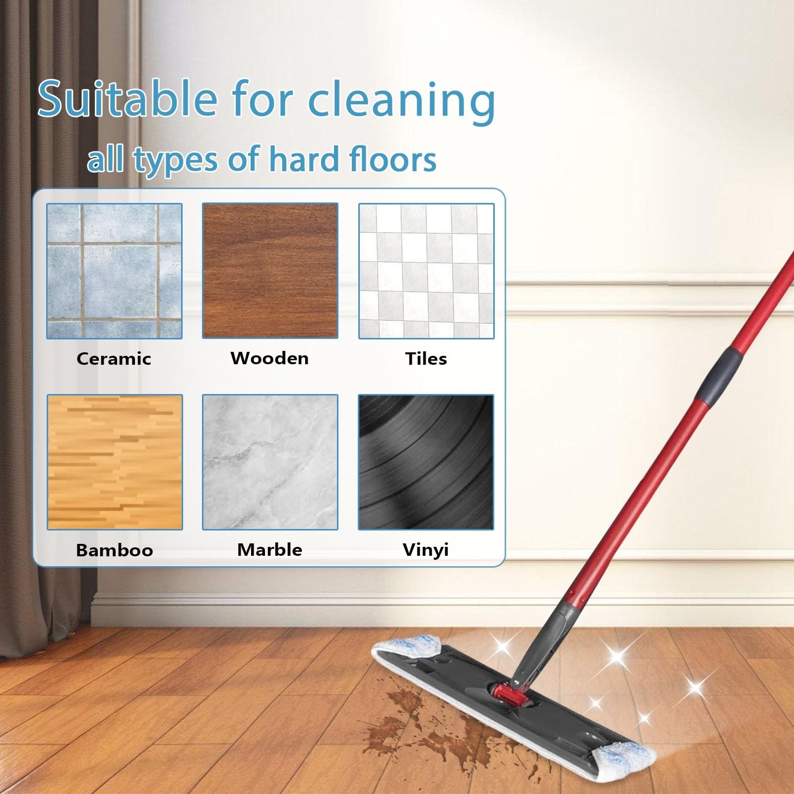 8 Pack Replacement Pads for O Cedar H2prO Flat Mop System, Flat Pads for Oced...