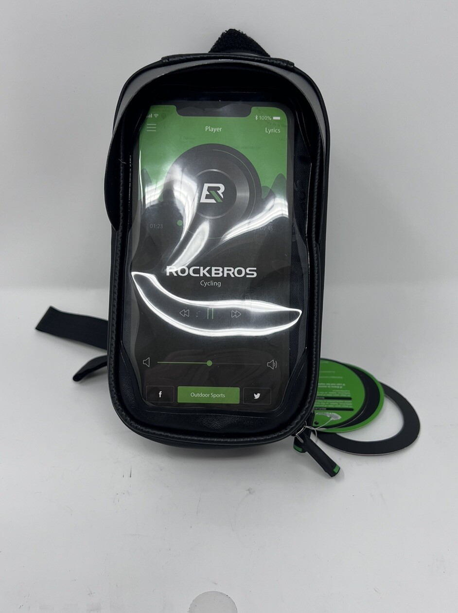 ROCKBROS Bicycle Bag Waterproof Touch Screen Cycling Bag Top Front Tube Bag 1.6L